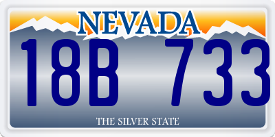 NV license plate 18B733