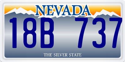 NV license plate 18B737