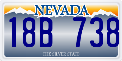 NV license plate 18B738