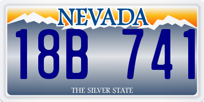 NV license plate 18B741