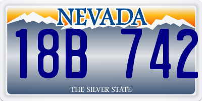 NV license plate 18B742