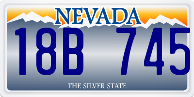 NV license plate 18B745