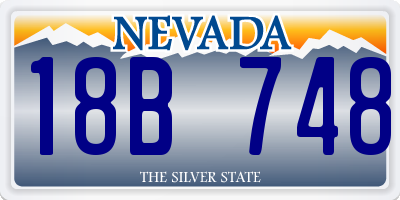 NV license plate 18B748