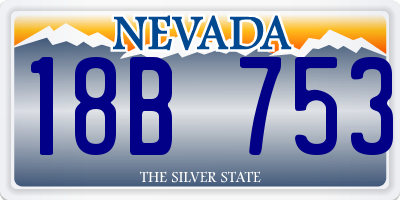 NV license plate 18B753