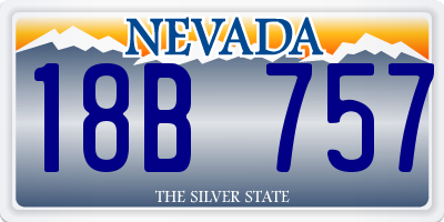 NV license plate 18B757