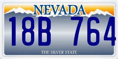 NV license plate 18B764