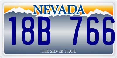 NV license plate 18B766