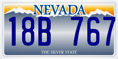 NV license plate 18B767