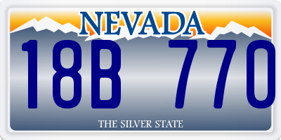 NV license plate 18B770