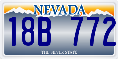 NV license plate 18B772