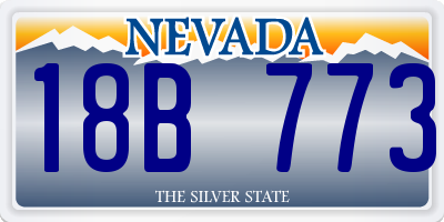 NV license plate 18B773