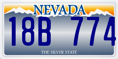 NV license plate 18B774