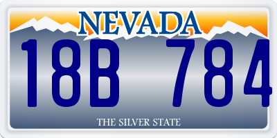 NV license plate 18B784