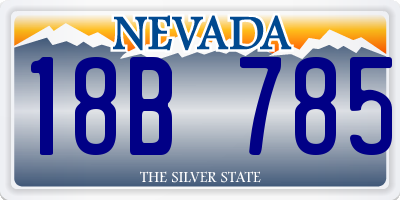NV license plate 18B785
