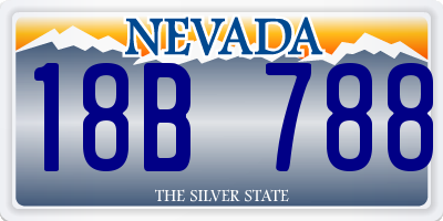 NV license plate 18B788