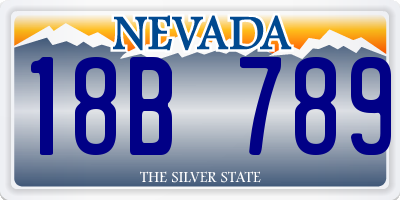 NV license plate 18B789