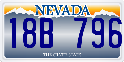 NV license plate 18B796