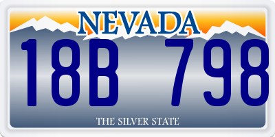 NV license plate 18B798