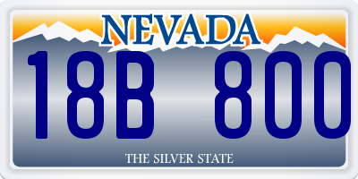 NV license plate 18B800