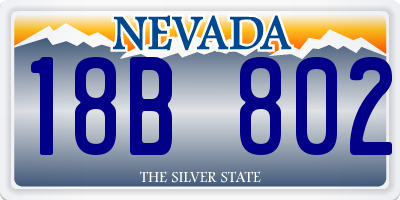NV license plate 18B802