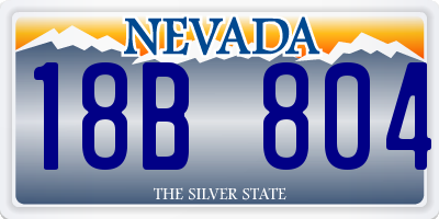 NV license plate 18B804