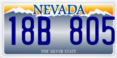 NV license plate 18B805