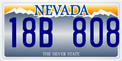 NV license plate 18B808