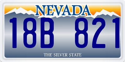 NV license plate 18B821