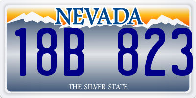 NV license plate 18B823