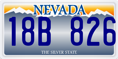 NV license plate 18B826