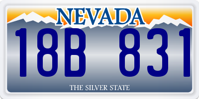 NV license plate 18B831
