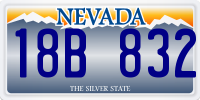 NV license plate 18B832