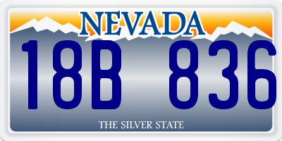 NV license plate 18B836