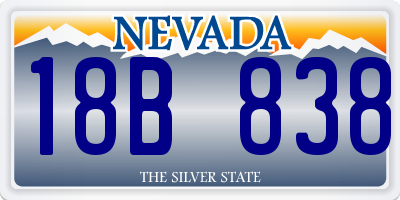 NV license plate 18B838