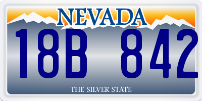 NV license plate 18B842