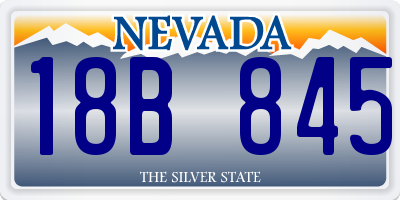 NV license plate 18B845