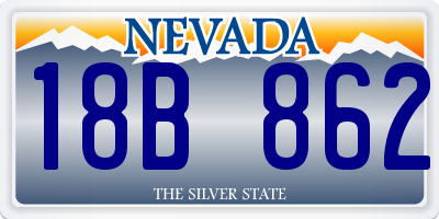 NV license plate 18B862