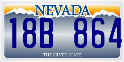 NV license plate 18B864