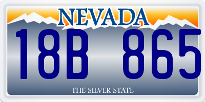 NV license plate 18B865