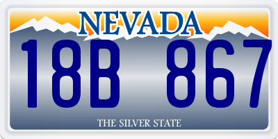NV license plate 18B867