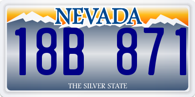 NV license plate 18B871