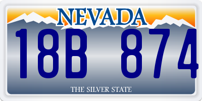 NV license plate 18B874