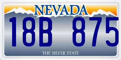 NV license plate 18B875