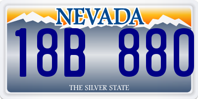 NV license plate 18B880