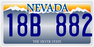 NV license plate 18B882