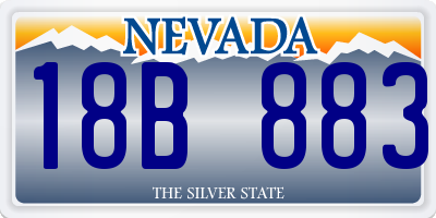 NV license plate 18B883