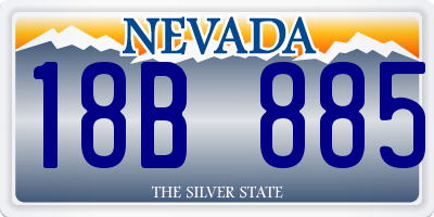 NV license plate 18B885