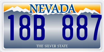 NV license plate 18B887