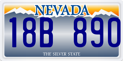 NV license plate 18B890