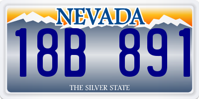 NV license plate 18B891